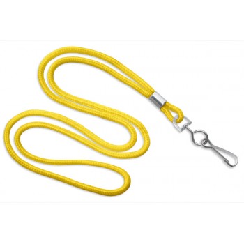 Round Nylon Woven 38" Lanyard w/metal swivel hook - 100 pack